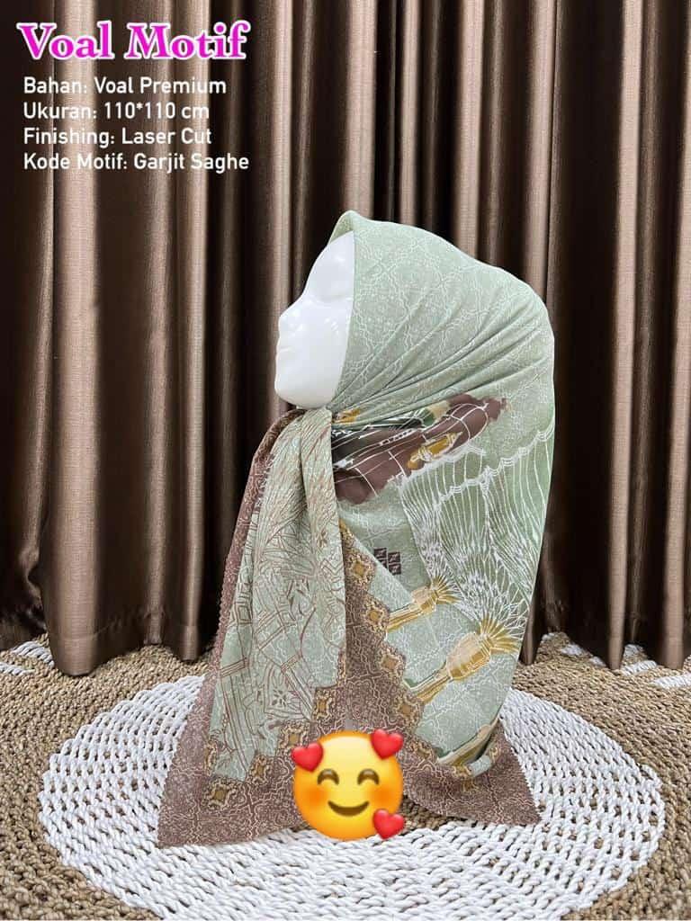 Product Introduction of HIJAB VOAL MOTIF ALL VARIAN TERBARU / HIJAB VOAL MOTIF STANDART Kerudung  Segi  Empat 4