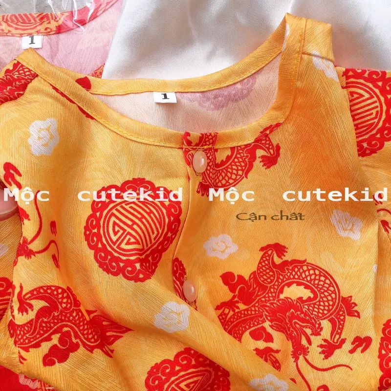 Bộ quấn áo bé trai (4-35kg), bộ đồ áo Gấm quần Lụa, cho bé mặc trong các dịp lễ như trung thu ... 5
