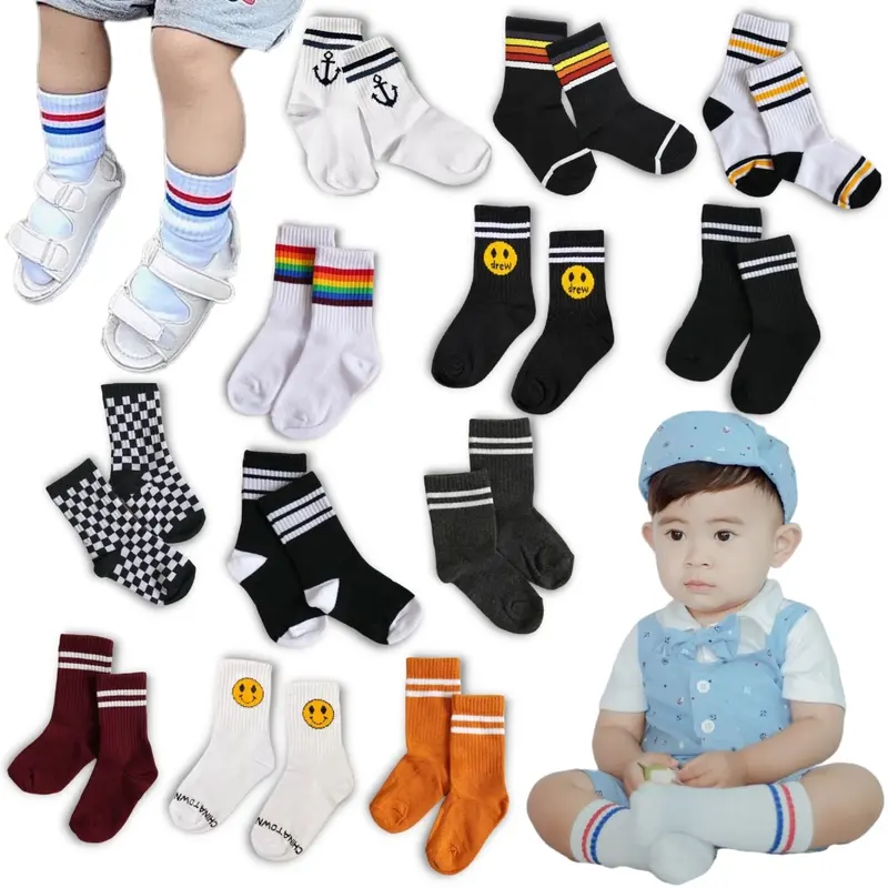 Kaos Kaki Anak Garis Strip Setrip Old School Tribal Motif Vintage 0