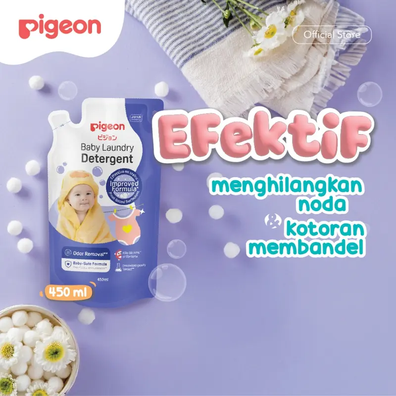 PIGEON Baby Laundry Detergent | Deterjen Pakaian Bayi | Deterjen Pakaian | Deterjen Bebas SLS & Bebas Paraben 2