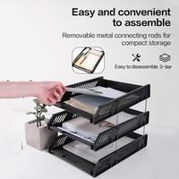 Gambar Deli Tempat File Kualitas Tinggi, 2 dan 3 Tingkat 26,8x33,6 E9208 E9209 Biru Hitam Kantor Logam Meja Desk - 2 Susun - Hitam dari Deli Office Automation Kab. Tangerang 2 Tokopedia