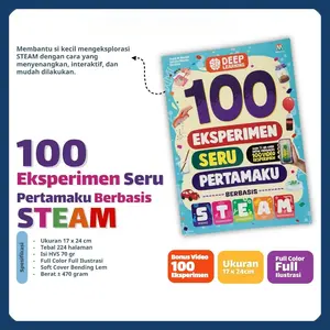 PO 100 Eksperimen Seru Pertamaku : Berbasis STEAM - Buku Anak Belajar Percobaan Sederhana - Ziyadbooks