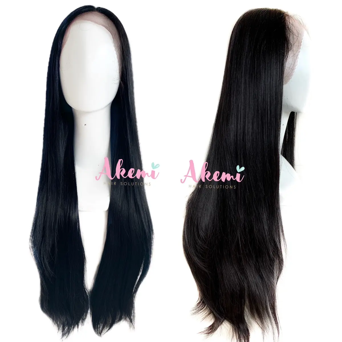 [AKEMI HAIR] - FULL LACE WIG AKEMI - LURUS NATURAL 70cm Rambut Palsu Wanita Dewasa Renda Panjang Natural Premium Black Coklat Pirang Wig Bebas Belahan Rambut Hitam Marcellashairclip