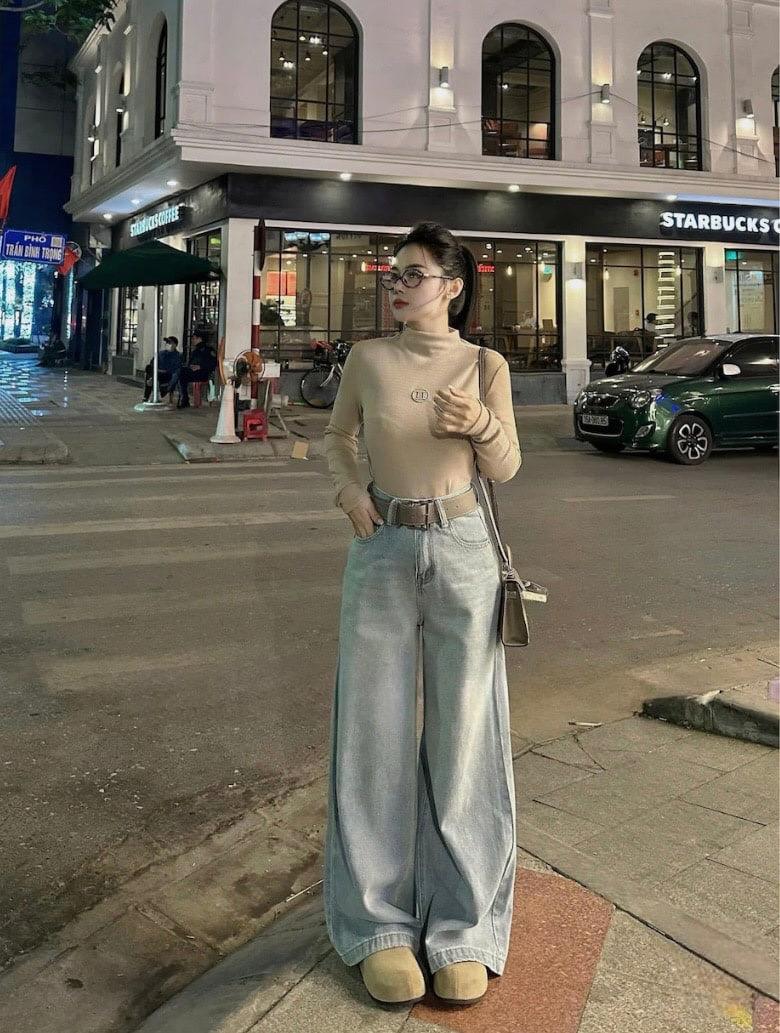 Product Introduction of [MẪU MỚI] QUẦN JEAN ỐNG SUÔNG CẠP CAO HÁCH DÁNG PHONG CÁCH HQ SIÊU XINH 2 MÀU HOTTREND Women 6