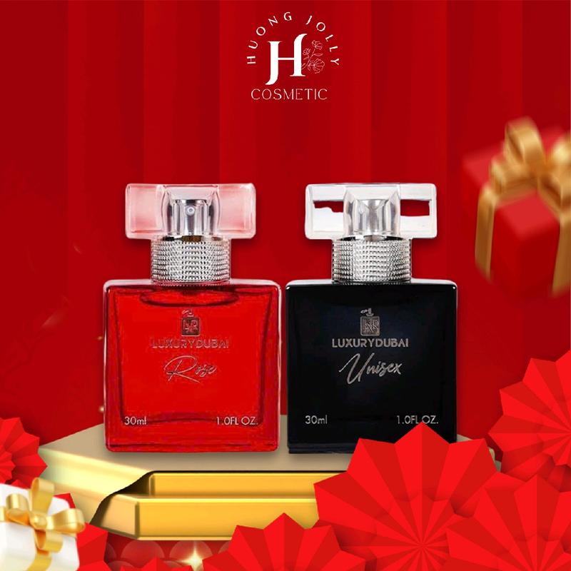   Combo 2 Chai Đỏ Đen 30ml  Nước Hoa LUXURY DUBAI ROSE và UNISEX chai 30ml Dành Cho Nam và Nữ  Tặng Mặt Nạ  