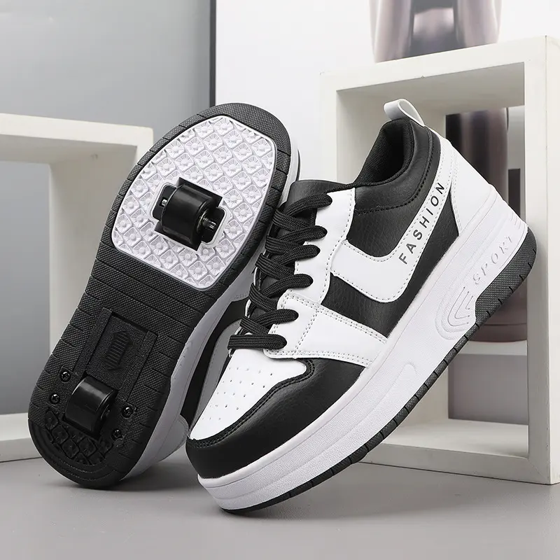 Appearance Value Heelys Girls and Boys Student Double-Wheeled Adult Rollerskate Can Receive Teenagers with Wheels the Skating Shoes Online Wholesale