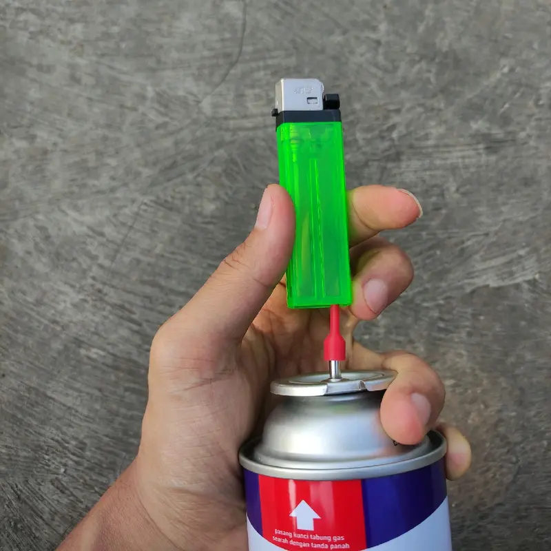 Kepala adapter konverter isi ulang korek gas Camping Kompor 4