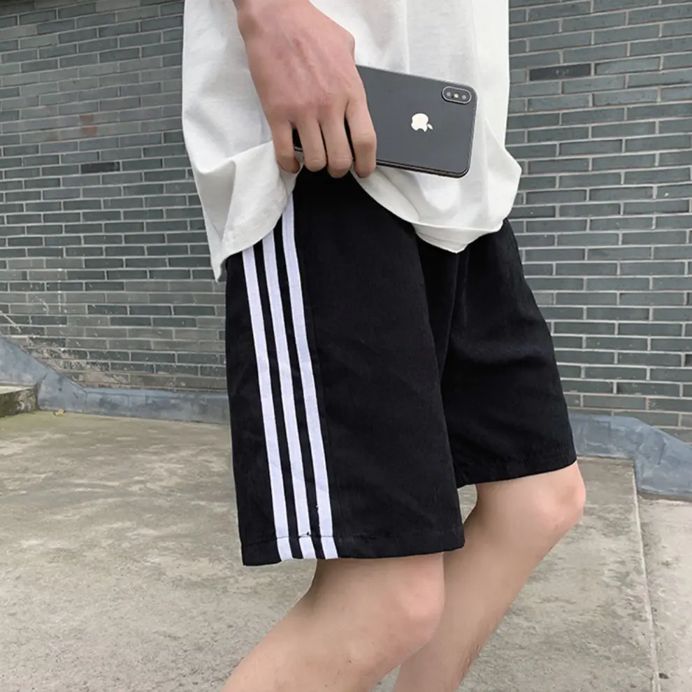 [Tiền Nào Của Đấy ]Quần Short Nam, Quần Đùi Nỉ Nam Màu Đen Trơn Giải Rút Vải Co Giãn Phong Cách Hàn Quốc-QD07