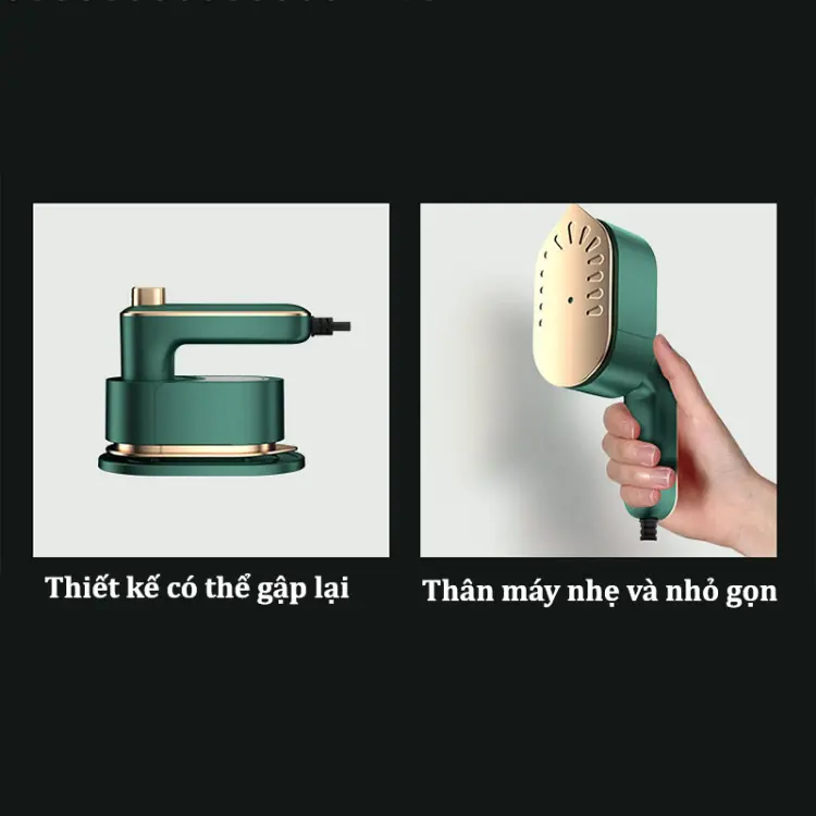 Bàn Ủi Hơi Nước Mini Cầm Tay, Bàn là Hơi Nước Du Lịch Công Suất 33W Nhỏ Gọn Tiện Dụng, Dễ Dàng Gấp Gọn 2