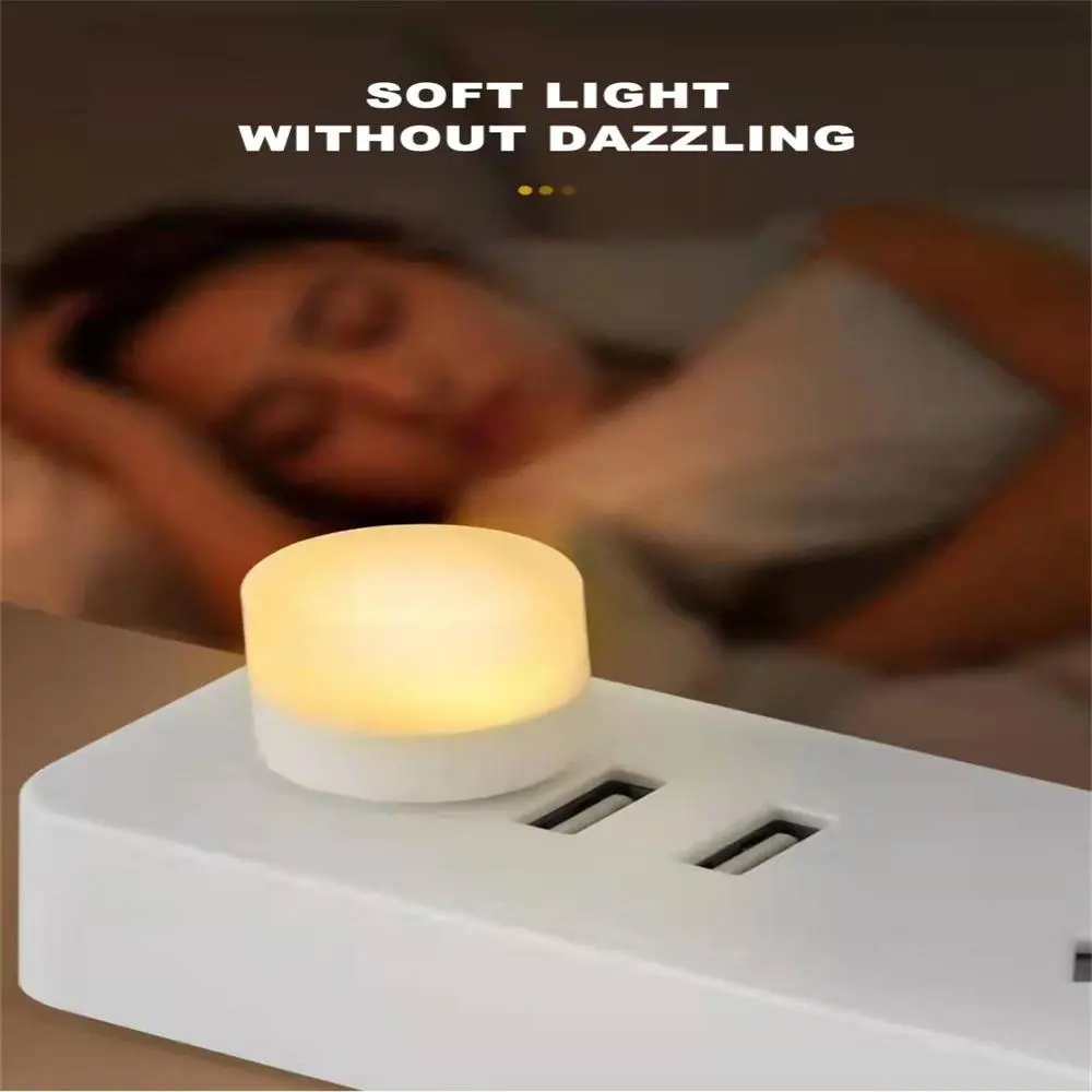 USB-powered USB plug lamp  Portable -efficient Small night light Compact Adjustable brightness Mini book lamp for Bedroom Office Study room Travel