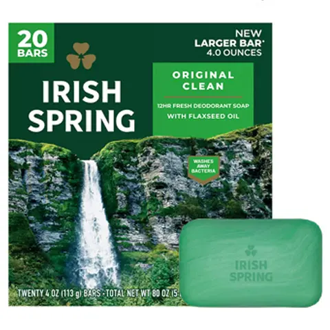 Xà Bông Cục I﻿R﻿‎IS﻿‎H S﻿‎P﻿‎RI﻿N﻿‎G Mỹ Orginal  xà bông thơm Fe﻿ll Clean And Fr﻿esh Deod﻿rant Soap 113g 5