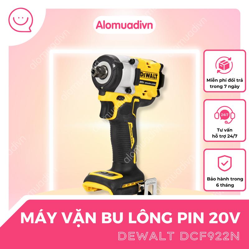  Máy Siết Bu Lông Dùng Pin 20V Max DeWalt DCF922N  Chưa Pin & Sạc  