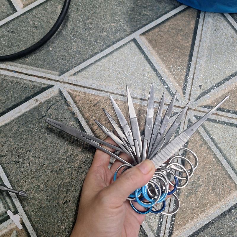 Bộ 10 cây kéo nhíp -găp-cắt- làm bằng inox  Thích hợp cho anh em sữa chữa điện tử