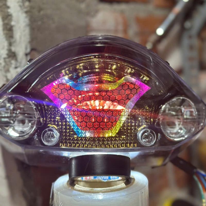 Đèn hậu audi sirius mica 7 màu kèm bóng audi_hiệu ứng stop f1 gắn cho sirius 50-110