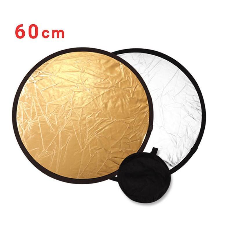 Tấm hắt sáng 2 trong 1 size 60cm dùng hỗ trợ chụp ảnh , quay phim tiện lợi nhỏ gọn