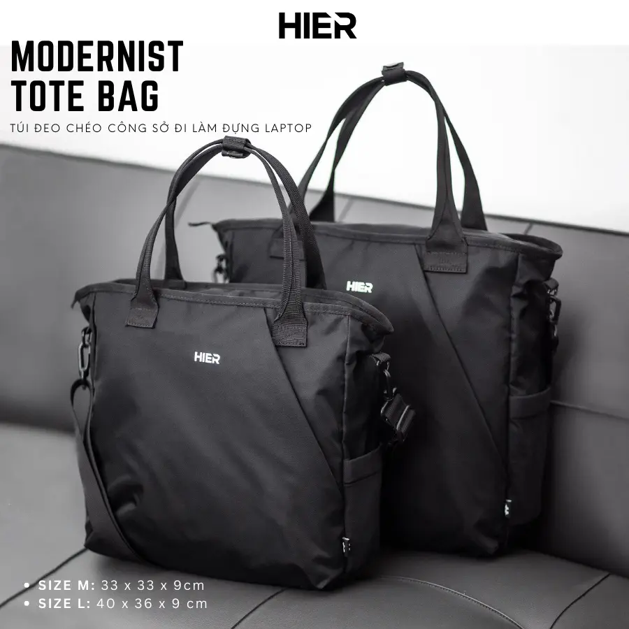 Túi Tote Nam Nữ Modernist Hier Chính Hãng Thời Trang Vải Pilot Kháng Nước Tốt