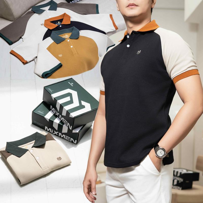 Áo Polo Nam Mixmen HCM M-601 vải cá sấu cotton interlock xuất xịn, chuẩn form, nam tính, thanh lịch cao cấp, Big Size