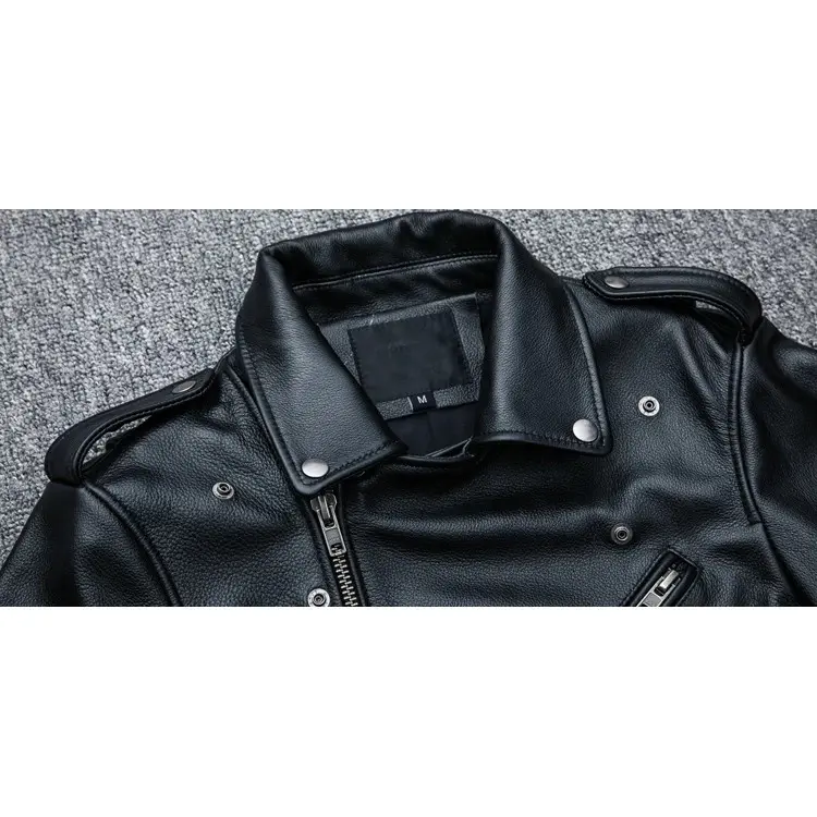 Jaket Semi Kulit Premiun Rock Khas Kota Garut Hitam 2