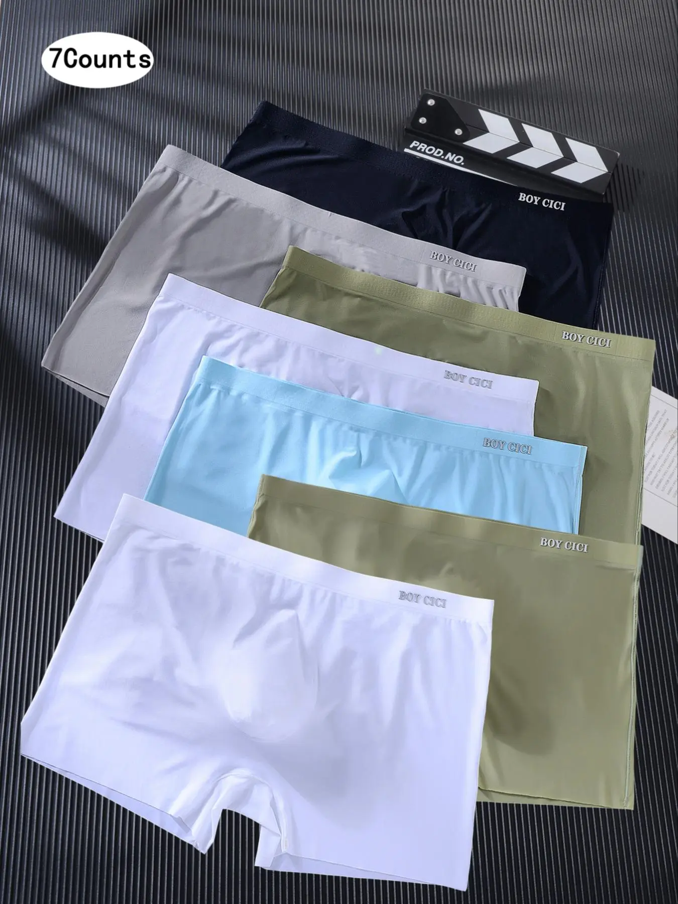 Men's Solid Color Seamless Boxer Brief, Breathable Comfy Underwear for Daily Wear, Casual Men's Underwear for All Seasons