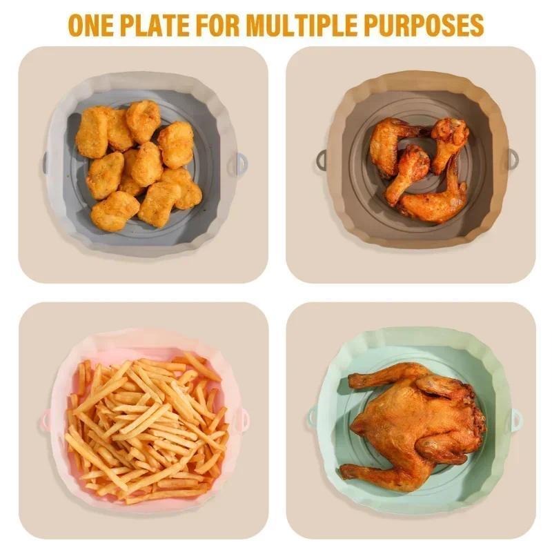 Product Introduction of 1pc Air Fryer Reusable Paper Liner Non-Stick Baking Paper Food Grade Parchment Paper Oil-Proof Kitchen Gadget Cooking Tool 18