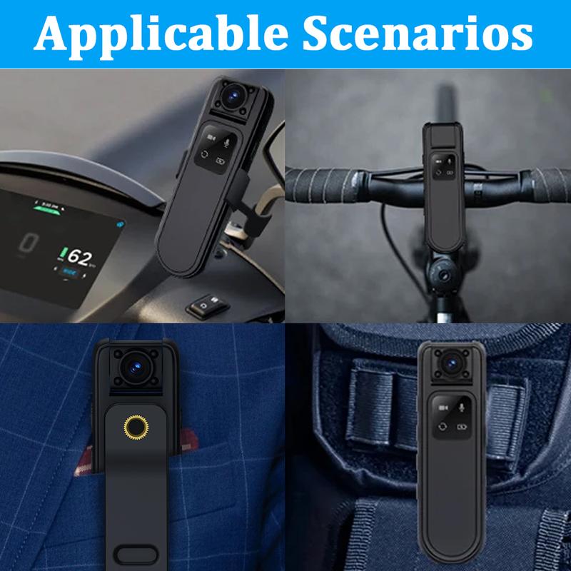 2K Ultra HD Sport Camera Wearable Portable Body Camera Infrared Night Vision Home Security Video Recorder 128G Memory Card Outdoor Camera Dash Cam Car Motorcycle 7