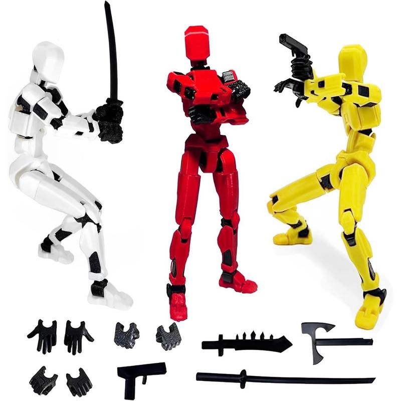 Product Introduction of 3d Printed Action Figure Toy, 1 Count Joints Movable Action Figure Model Toy, Diy Body Decompression Toy, Specialty Diy Supplies 6