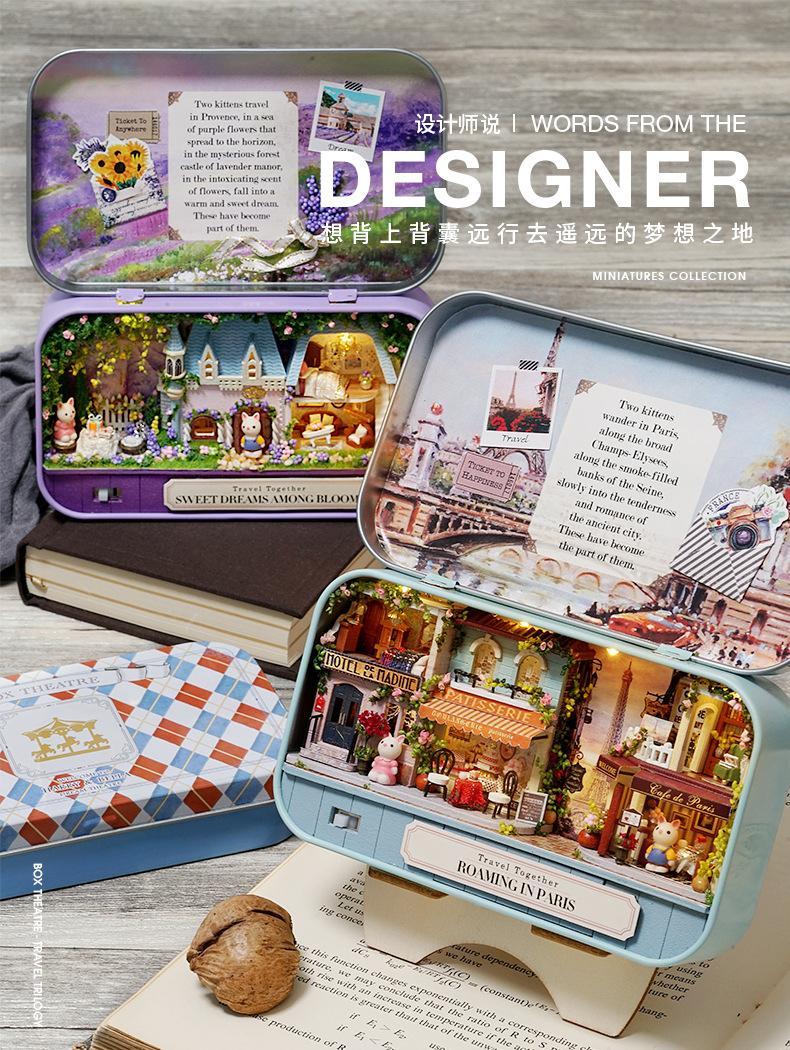 Product Introduction of Zhiquwu DIY Mini House Box Theater Handmade Assembly Model House Creative Toy House Girl's Birthday Gift 12