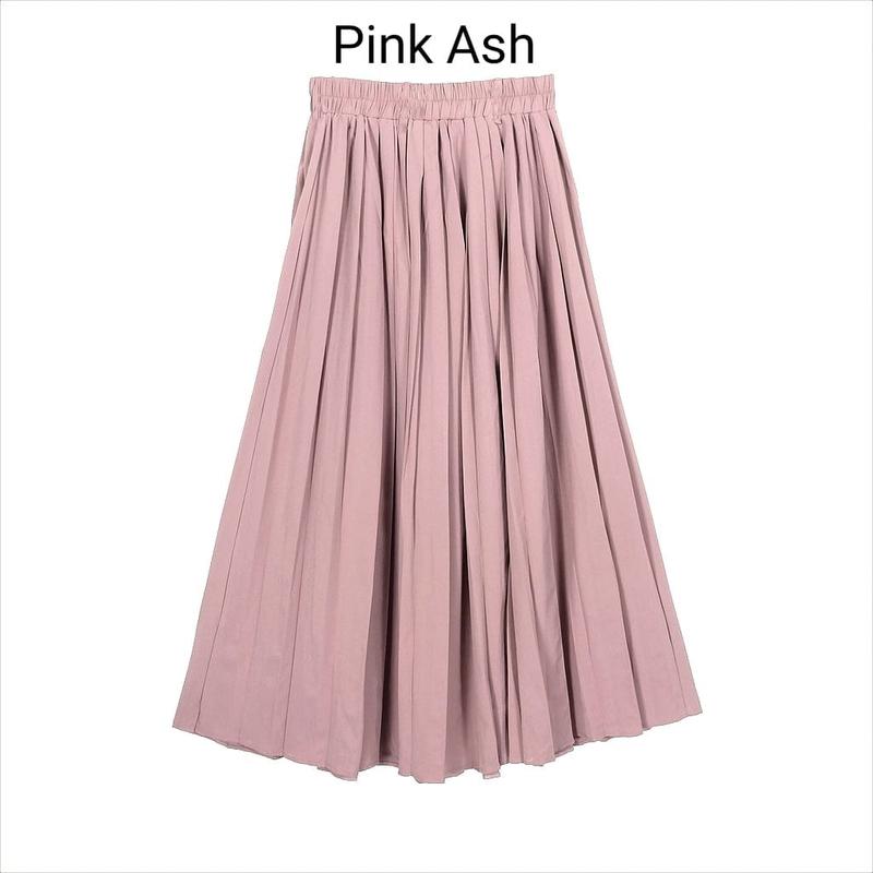 PAKET ISI 5 PCS ROK PLISKET PREMIUM JUMBO M FiT TO XXL / MAYUNG / MAXI REMPEL LIPAT PANJANG / MAKSI MUSLIM TERBARU TEBAL HYGET TERMURAH Polos Hitam Cokelat Navy Putih Navy 3