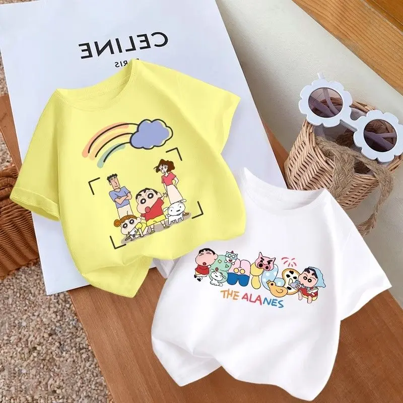 Quần Áo Trẻ Em, Bút Chì Màu Xiaoxin, Áo Thun Ngắn Tay Cho Bé Trai, Bộ Sưu Tập Mùa Hè 2024, Xiaobao, Vải Bông, Tay Lửng Áo, Quần Áo Hàng Đầu, Cho Trẻ Em, 2024 Mới