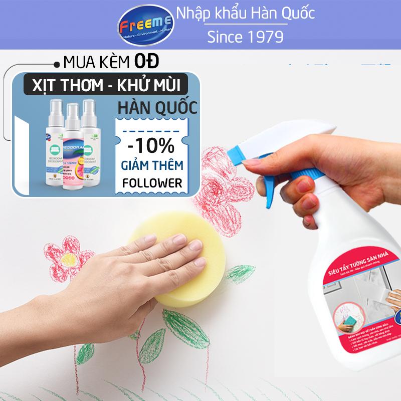 Bình xịt tẩy vết bẩn trên tường Freeme 500ml tẩy mốc tẩy mực và các loại vết bẩn lâu ngày làm sạch tường như mới