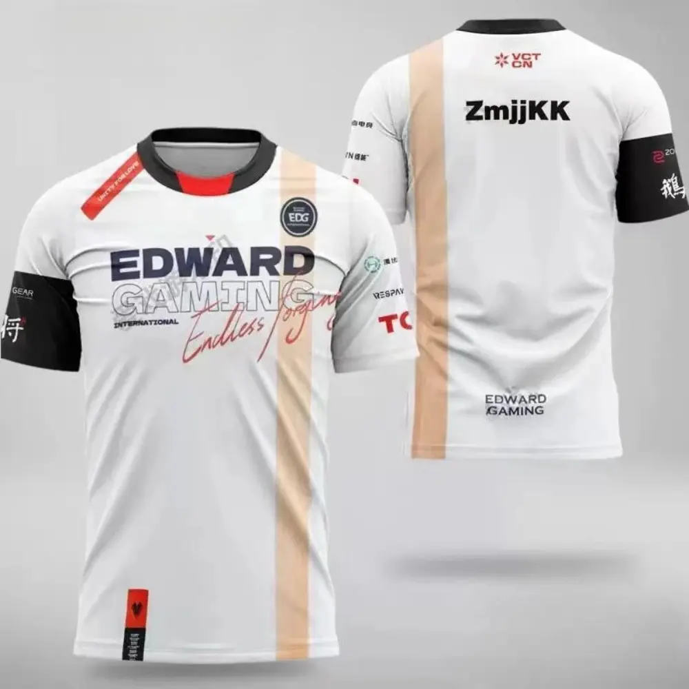 Áo Thi Đấu EDG ESports, Đồng Phục, Thiết Kế Trị Giá, Áo Thun Ngắn Tay Valorant, Áo Sơ Mi Đội Zmjjjkk, Áo Sơ Mi Người Hâm Mộ, Chung Kết Thế Giới Seoul 2024