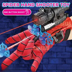 Spider Hand Shooter Toy / Mainan Anak Sarung Tangan Spider Hero / Sarung Tangan Spider Launcher Spray/ Spider Peluncur Laba-laba Sarung Tangan Web Set
