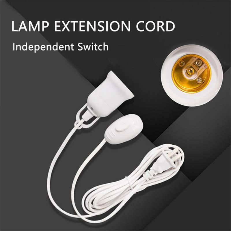 Product Introduction of 3/5M/8M/10M E27 Lamp Holder E27 Led Lamp Base Bulb Socket Cable Extension Pendant Light Power Cord with ON/OFF Switch 13