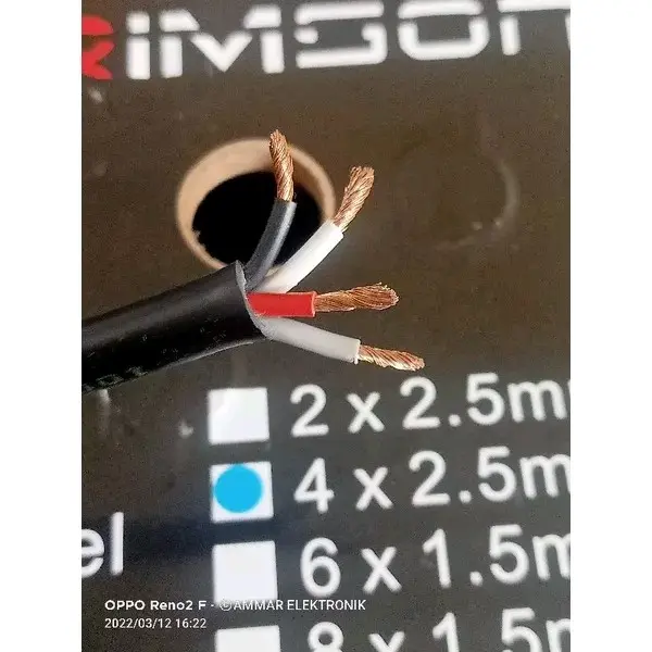 KABEL SPEAKER CRIMSON 4×2,5mm per 1meter original by Crimson bukan polos