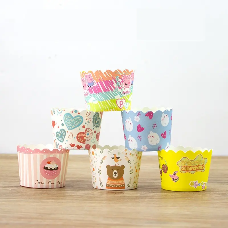 Khuôn giấy cứng lót bánh Cupcake/ Muffin đáy 5cm, 7cm (50 cái) dùng được trong lò nướng, nồi chiên không dầu 3