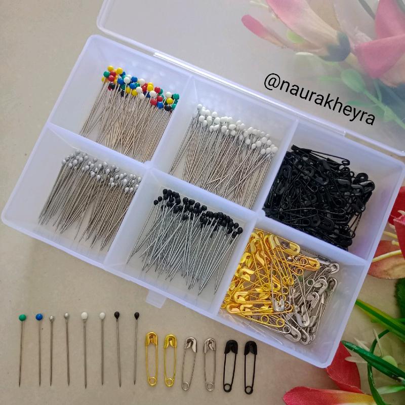 Paket pin hijab mini komplit isi jarum pentul peniti 1