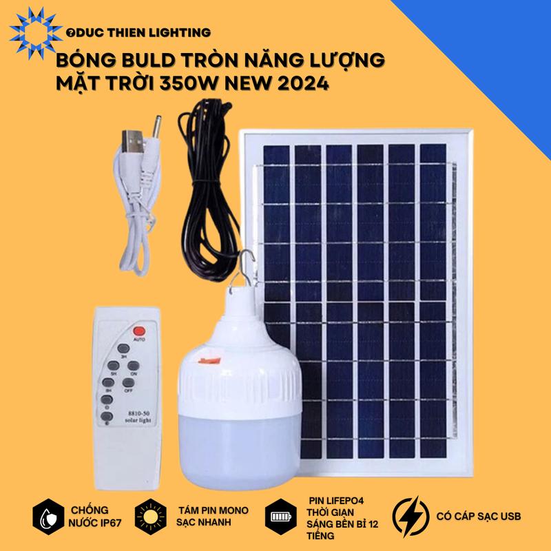 Đèn năng lượng mặt trời tròn 350W 3 chế độ màu 1