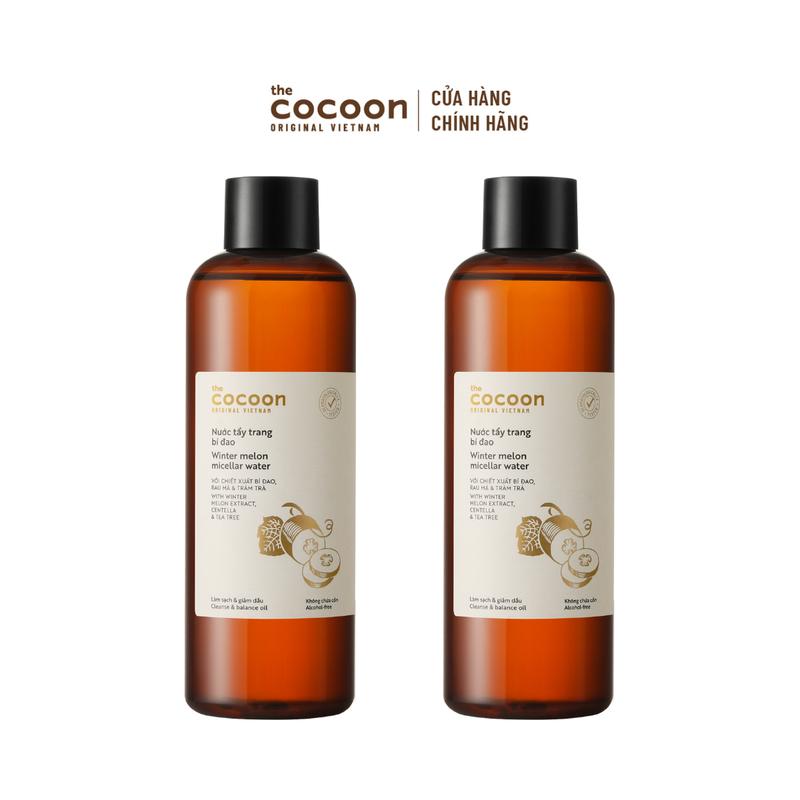 Combo 2 Bigsize - Nước tẩy trang bí đao Cocoon tẩy sạch makeup & giảm dầu 500ml