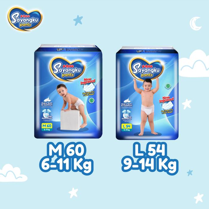 Promo [1 BALL] SAYANGKU Pants (Celana) Popok Bayi Super Jumbo Pack M60 ...
