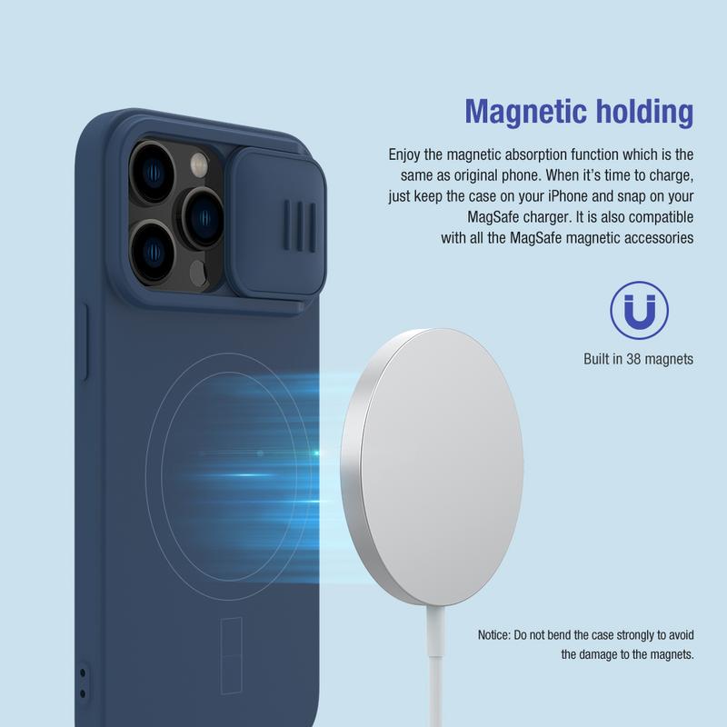 Case iPhone 14 Pro Max Plus CamShield Silky Camera NILLKIN Magnetic Casing 6