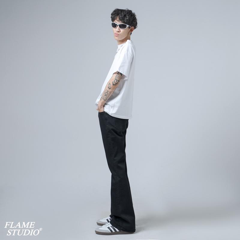Flare Denim In Black - Quần Jeans Nam Ống Loe màu Đen Menswear quần  jeans