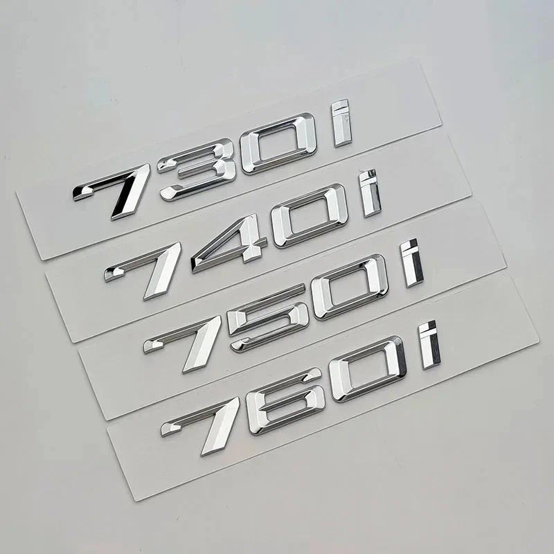 Miếng Dán Chữ Cốp Sau Xe Hơi, 3D Chrome Đen, Cho BMW E38 E65 F01 F02 E66 730d 730i 740i 745i 750i 760i, Biểu Tượng Logo, Phụ Kiện Miếng Dán Ngoại Thất Xe Hơi miếng  dán biển số chống chụp 0