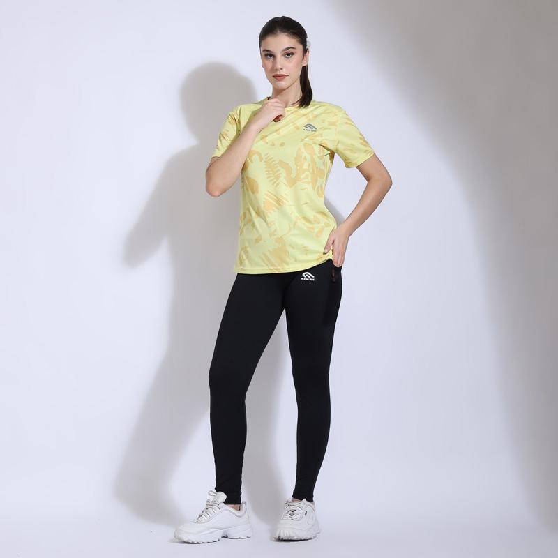 MANIAK Baju Olahraga Lengan Pendek Wanita Corak Motif Atasan Senam Running Lari Zumba Gym Fitnes (MP02 S/S) 3