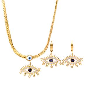 2025 สินค้าพร้อมส่ง สร้อยคอตาปีศาจใหม่ สร้อยคอสแตนเลสชุบไฟฟ้า ชุดเครื่องประดับ สร้อยคอและต่างหูที่หรูหรา ดีไซน์มีความรู้สึก หรูหราเบา สไตล์ใหม่ เครื่อง ประดับ ผู้หญิง กําไล ข้อมือ แฟชั่น เครื่องประดับ เกาหลี ของ ใช้ น่ารัก ผู้ชาย แหวน ทอง สร้อย อีวิล อาย