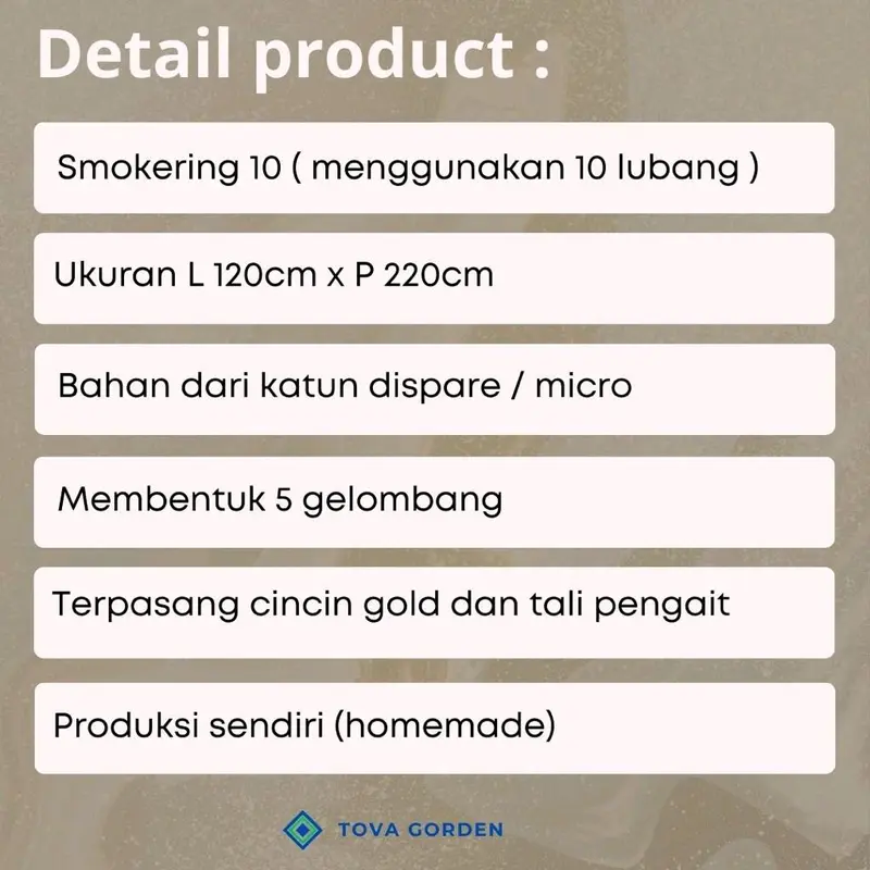 GORDEN MOTIF ALESYA SMOKERING 10 Emas Kain 1