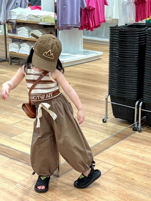 Bộ quần áo bé gái-Bộ đồ croptop ba lỗ kết hợp quần Jogger cao cấp cho bé từ 10-20kg Gile Kaki Sandal bộđồ croptop 3