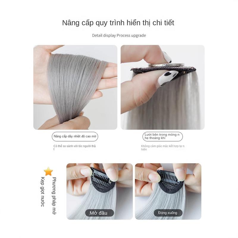 Clip-in colored hair extensions, short wigs, gradient hair extensions, highlights, short hair extensions 3