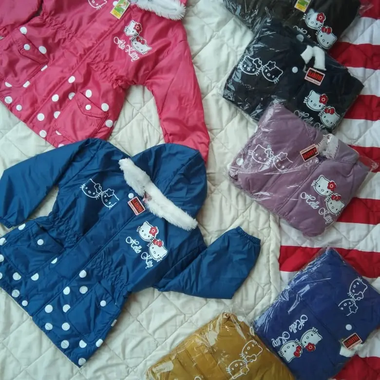 Jaket Hello Kitty Anak Perempuan 3-6 Tahun/Jaket Parka anak/Jaket Umur 3Tahun