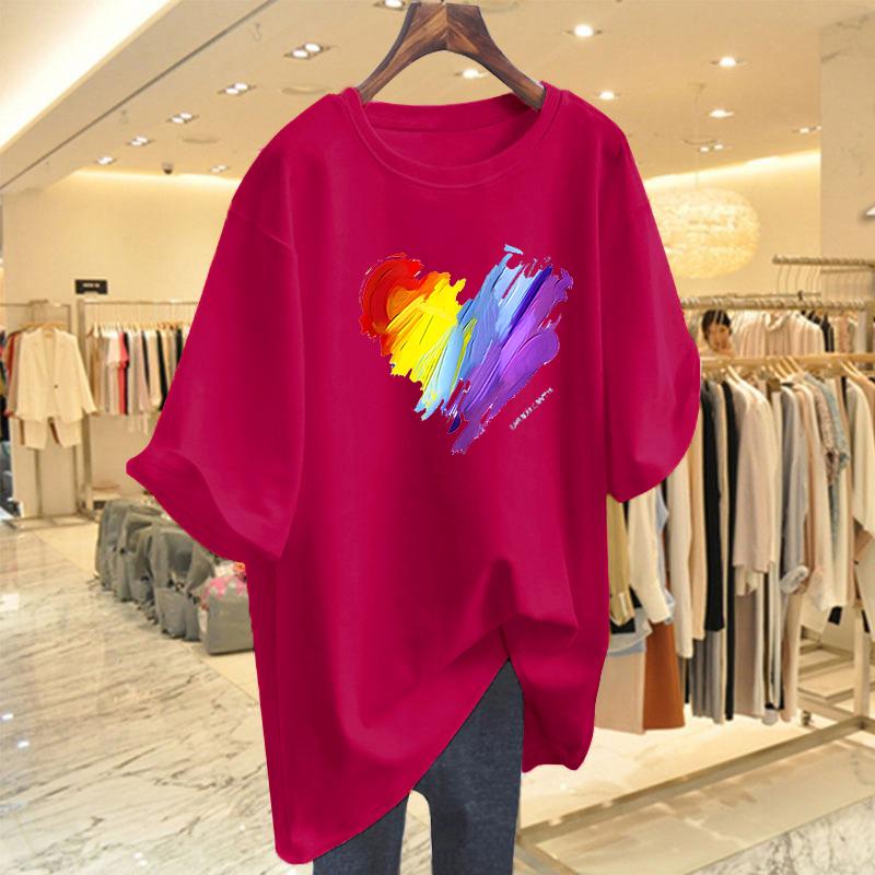 Product Introduction of Áo Thun Cotton ngắn Tay Cỡ Lớn Màu Xanh Lá Huỳnh Quang, Dành Cho Nữ, Dáng Rộng Vừa Vặn, Dài Trung Bình Che Hông, Áo Ngoại Cỡ, Thích Hợp Cho Mùa Hè Mới 2025 7