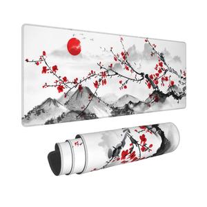 Alfombrilla de ratón con diseño de flor de cerezo, 1 recuento de alfombrilla de ratón rectangular para juegos con Base de goma antideslizante, alfombrilla de teclado de escritorio de oficina lavable e impermeable para oficina en casa